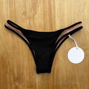 TORI PRAVER MANON BOTTOM Women’s Black Peach Lined Bikini Bottoms sz XS NWT